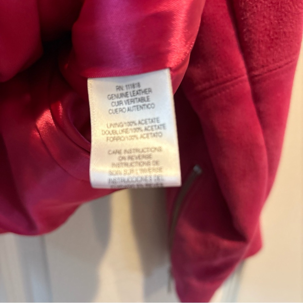Michael Kors Women's Fuchsia Suede Jacket - Picture 6 of 9